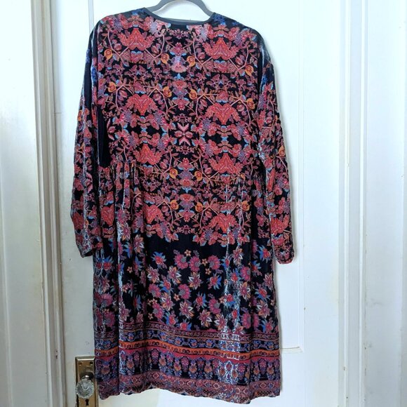 Johnny Was Pete & Greta Betimo Burnout Tunic Dress Sheer Floral Boho Size XS - Picture 7 of 10